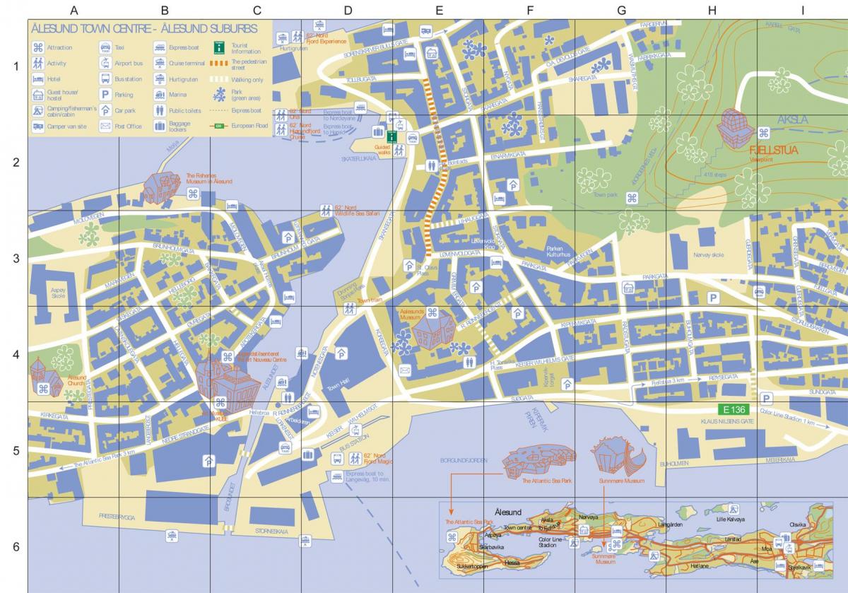 alesund, Norvegia mappa della città