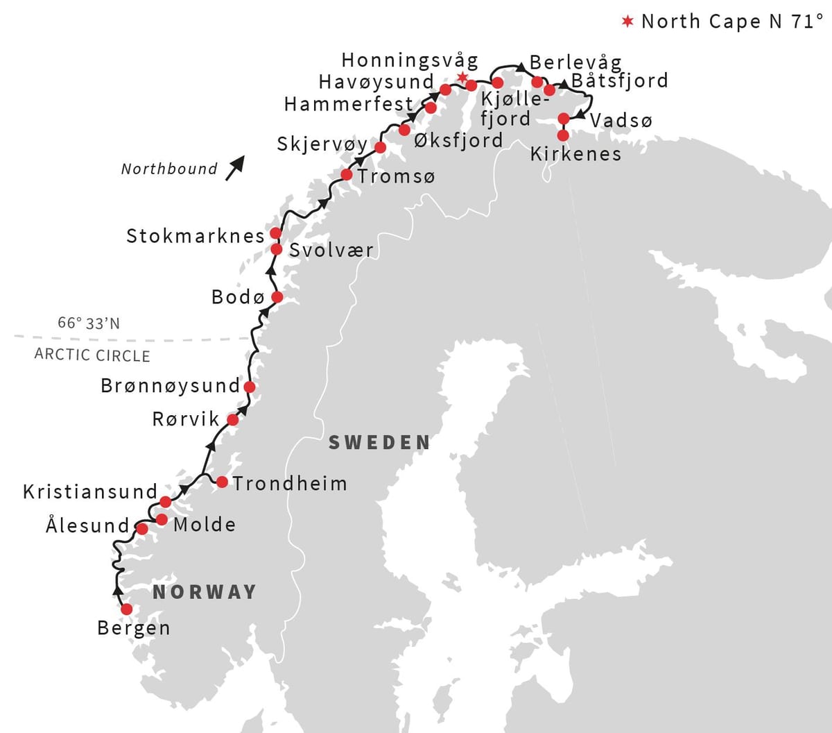 Mappa di bergen, Norvegia, light rail