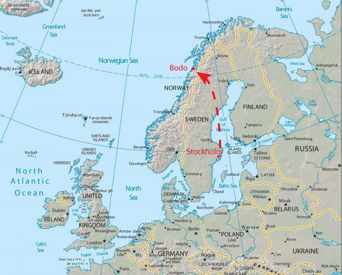 Mappa di bodo, Norvegia