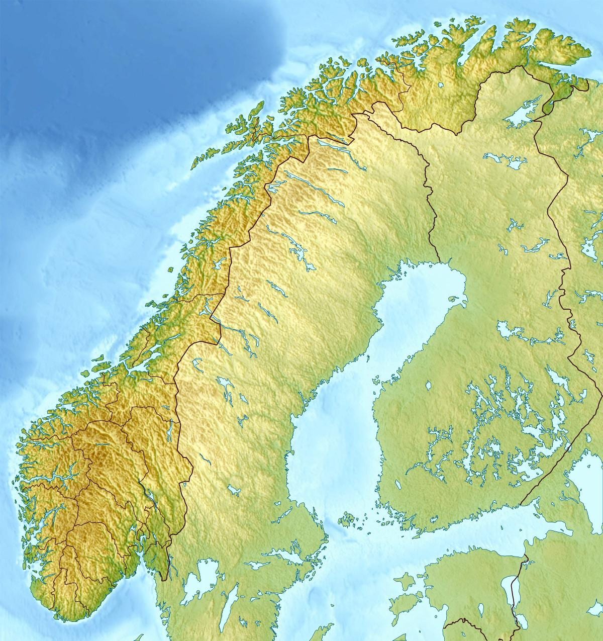 Mappa di cloud Norvegia