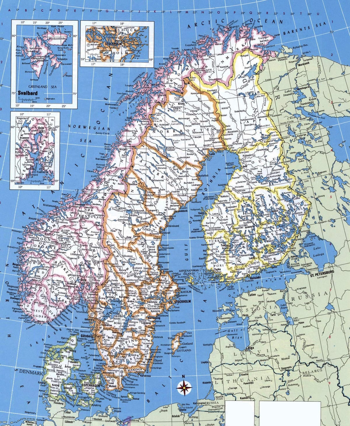 Mappa di mappa Norvegia