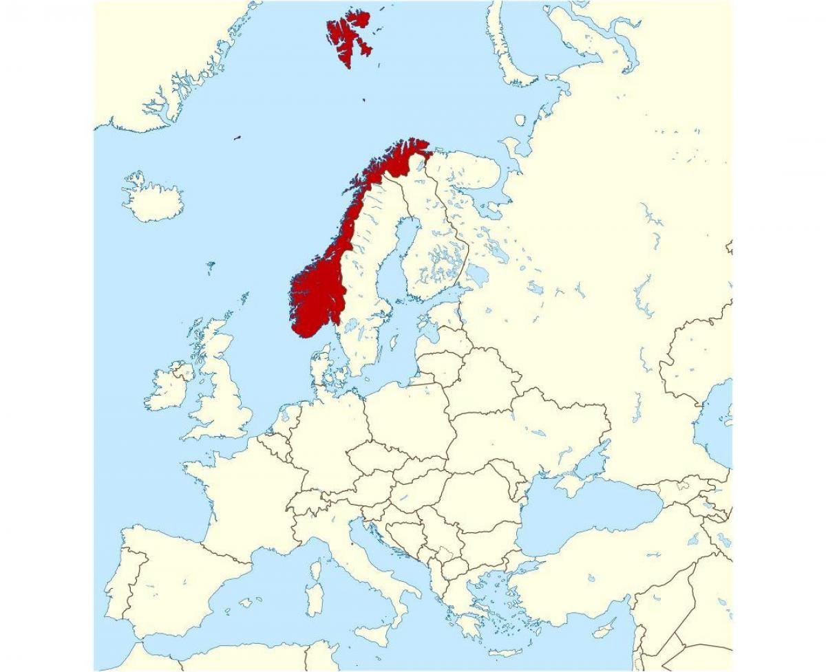 Norvegia ubicazione sulla mappa
