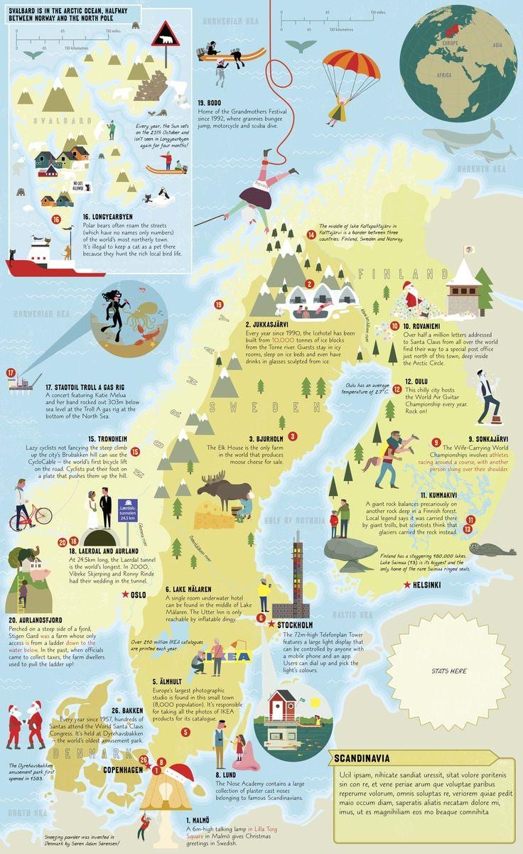 La norvegia deve vedere la mappa