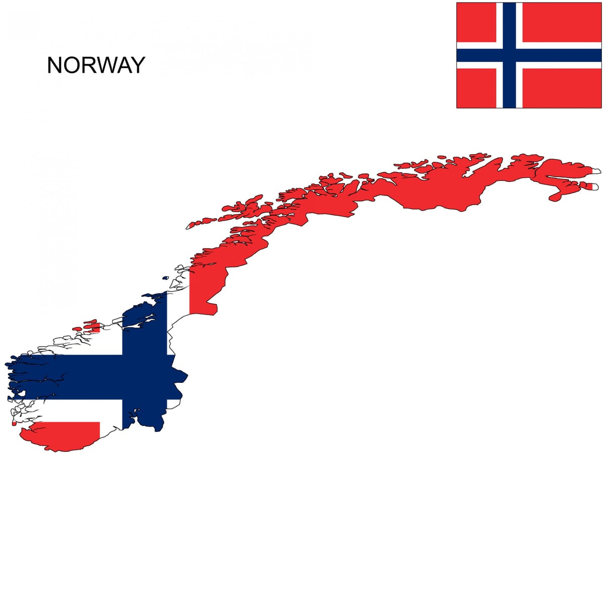 Norvegia mappa bandiera
