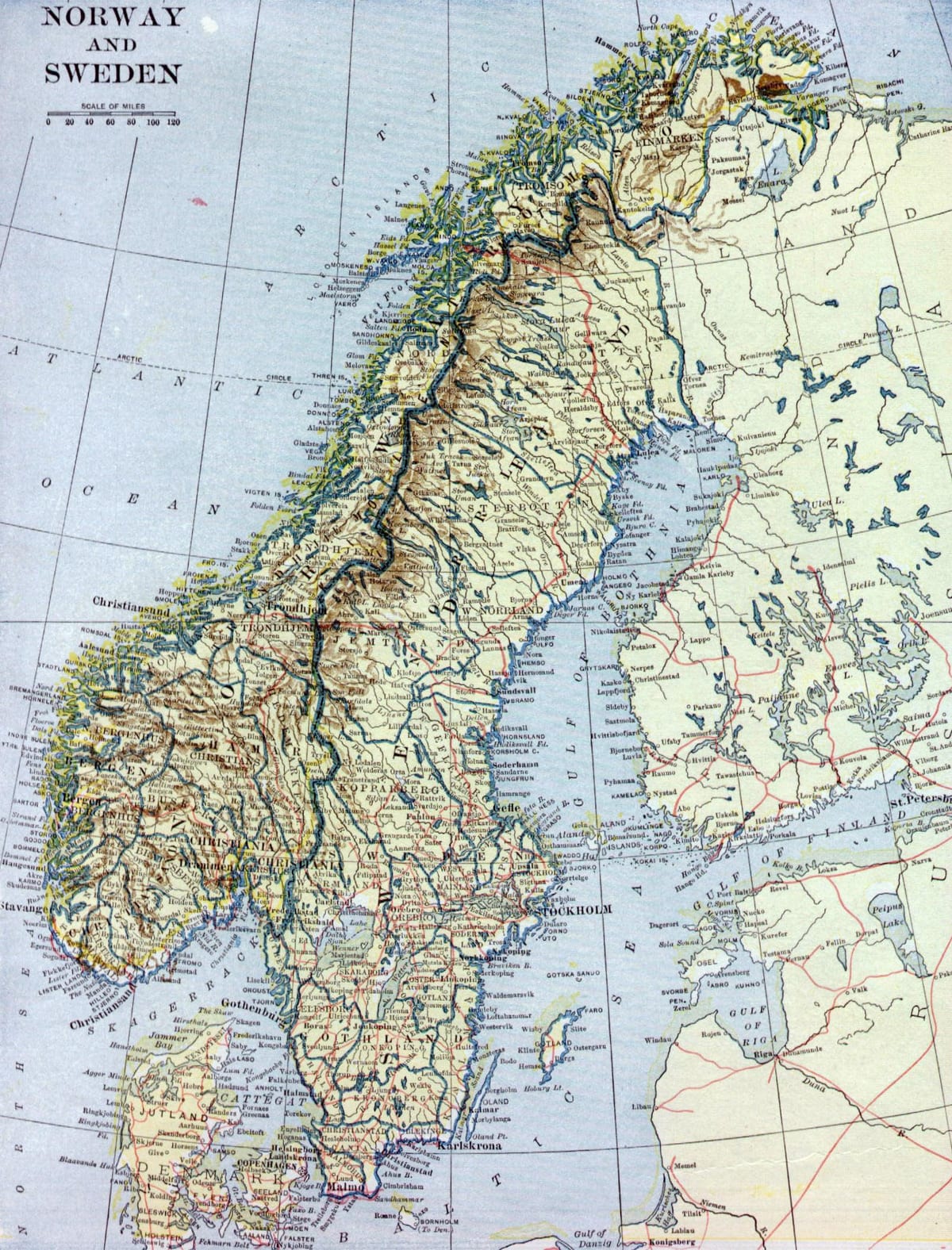 Mappa di vecchia Norvegia