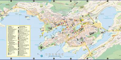 Bergen Norvegia mappa della città
