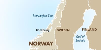 Norvegia capitale mappa