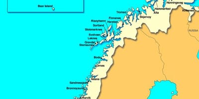 Mappa di kristiansand, Norvegia