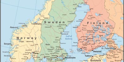 Mappa di Norvegia paese