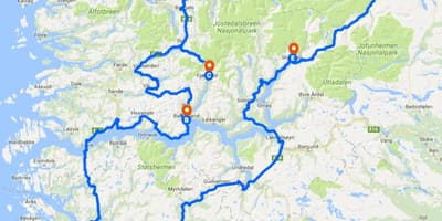 Norvegia ghiacciaio mappa
