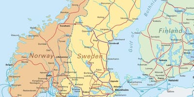 Mappa di narvik, Norvegia