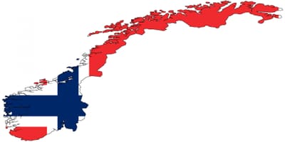 Norvegia mappa bandiera