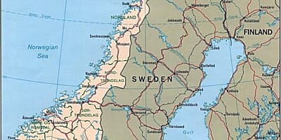 Mappa di Norvegia latitudine