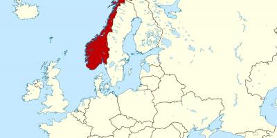 Mappa di Norvegia e in europa