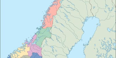 Mappa di Norvegia vettoriale