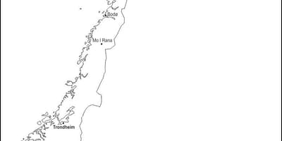 Mappa vuota di Norvegia