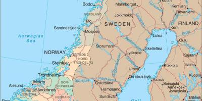 Una mappa di Norvegia