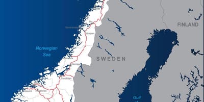 Strade a pedaggio Norvegia mappa