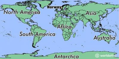 Mappa di Norvegia posizione nel mondo 