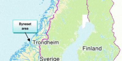 Mappa di trondheim, Norvegia