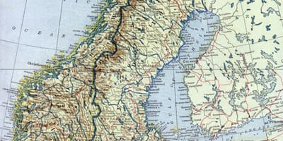 Mappa di vecchia Norvegia
